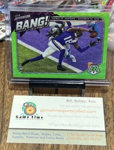 2021 Panini Mosaic Justin Jefferson Green Florescent Bang! #7/20 SSP Vikings - Picture 1 of 2