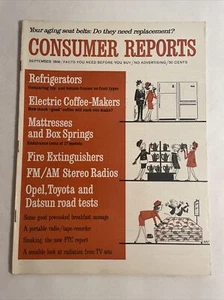 1968 September CONSUMER REPORTS Magazine, Refrigerators, Seat Belts (MH274) - Imagen 1 de 3