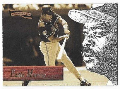 EDDIE MURRAY 1996 Pinnacle Aficionado Baseball # 28 Cleveland Indians HOF NM-MT - Image 1 of 2