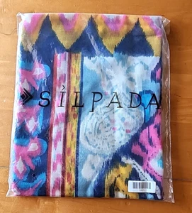 Silpada Harlowe Schal F0020 bunt blau rosa Paisley Halstuch Accessoire 76”x 40” - Bild 1 von 3