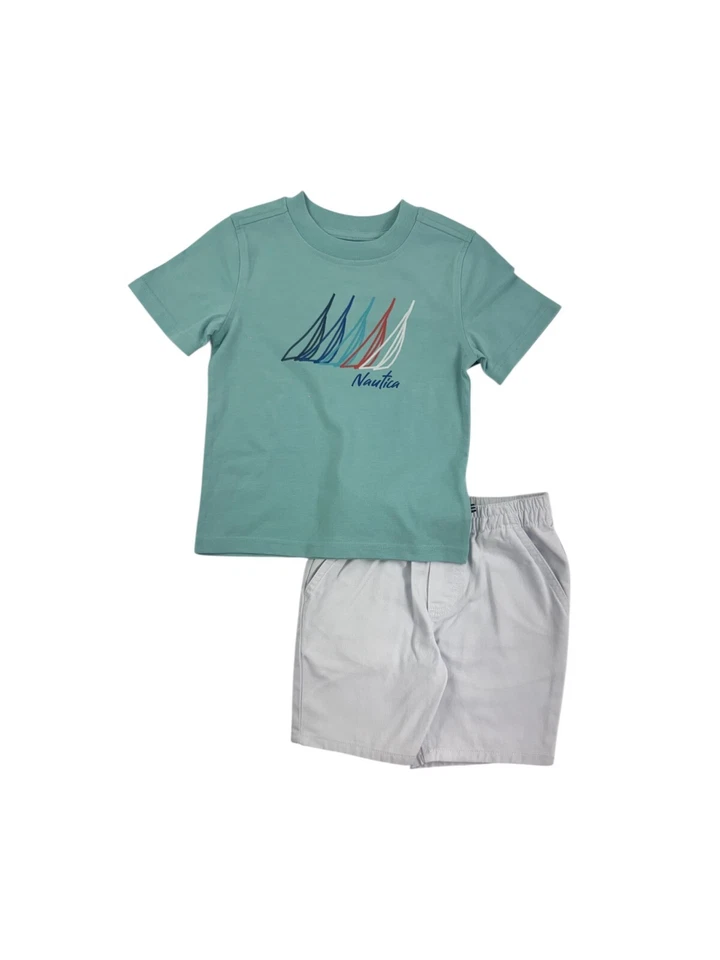 Nautica Boys 2-Piece Short Set Size 2T, 3T ,4T, 4, 5, 6, 7 - Image 1 of 1