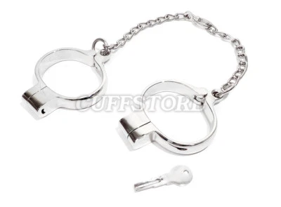 10.5" Hamburg-8 Legiron Leg Irons Quick Snap Shut Ankle Restraint with Chain - Image 1 of 4