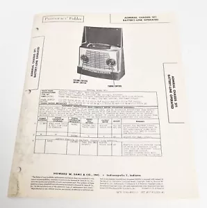 1949 ADMIRAL CHASSIS F51 PHOTOFACT FOLDER SCHEMATIC - Foto 1 di 2