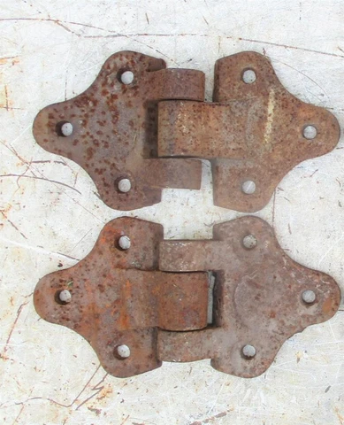 Antique Vintage Original 1887 St Joseph Mo Stockyards HD Cast Iron Hinges Cover