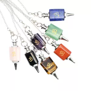Yoga Rune Crystal Stone Dowsing Pendulum Aids Spiritual Understanding of Truth - Picture 1 of 13
