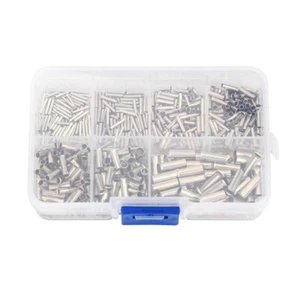 600Pcs 0.5mm2-6mm2 22-10 AWG Non-Insulated Wire Connector Ferrules1548 - Foto 1 di 9