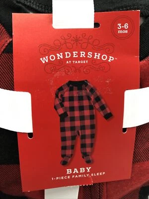 Pijamas de una pieza a cuadros rojos y negros para bebé Wondershop talla 3-6 meses Foto 1 de 3