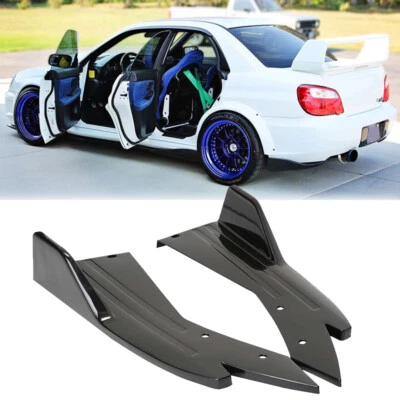 For Subaru WRX/ STI Impreza Rear Bumpe Splitter Corner Apron Spat Diffuser Black - Imagem 1 de 4
