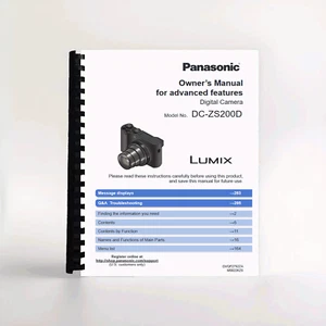 Owners Manual for Panasonic Lumix DC-ZS200 Camera - Picture 1 of 1