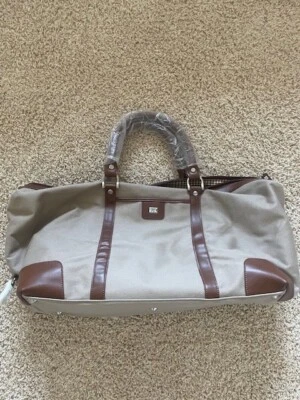 NWT Cutter & Buck Taupe/Brown Trim Gym Travel Duffel Bag - Image 1 of 4