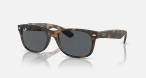 RAY-BAN NEW WAYFARER MATTE HAVANA/DARK GREY 55 mm SUNGLASSES RB2132 865/B1 55-18 - Picture 1 of 5