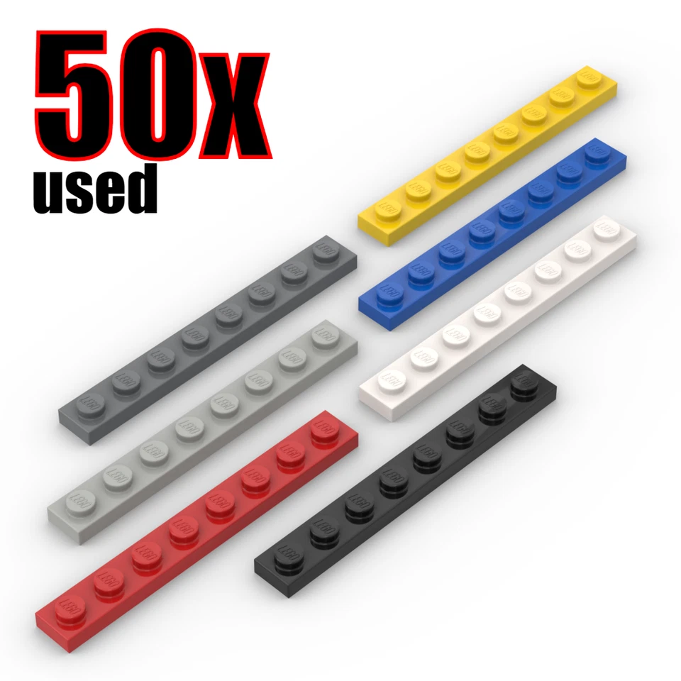 50x LEGO® Part 3460 - Plate 1 x 8 | Flachstein Platte | Farbe wählen | Used - Bild 1 von 1