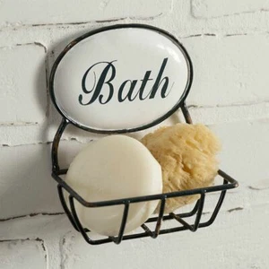 Bath Time Soap Holder- Primitive Vintage Farmhouse Bath - Picture 1 of 1