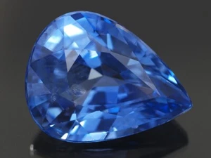 NATURAL MINE - PEAR MEDIUM BLUE CEYLON SAPPHIRE 2.68 CT. - Picture 1 of 3