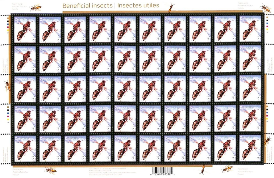 Canada - Scott 2406 - Full Pane of 50 Stamps - Beneficial Insects - Image 1 of 1