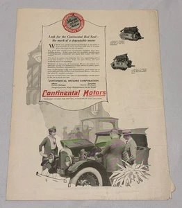 VTG 1919 Literary Digest Continental Motors Auto Magazine Print Advertisement Ad - Picture 1 of 10