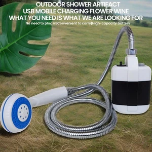 Bomba de ducha portátil USB recargable para camping al aire libre para jardinería mascota - Imagen 1 de 19