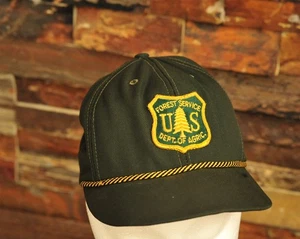 US FOREST SERVICE Department of Agriculture Vintage Snapback Hat Green Cap USA - Picture 1 of 12