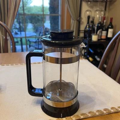 Cafetera y tetera vintage Pyrex prensa francesa mini negra Foto 1 de 4