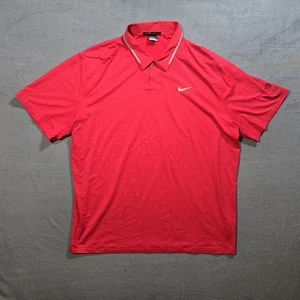 Nike Tiger Woods Collection Golf Polo Shirt - Mens Size XXL - Red Short Sleeve - Picture 1 of 8