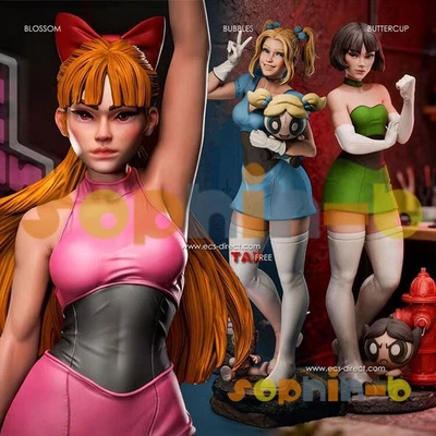 Blossom Buttercup Bubbles  1:4 Model Kit Unpainted 3d Print GK Statue Figure - Image 1 of 4