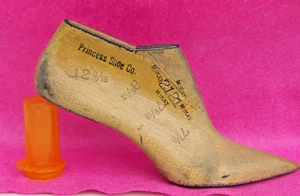 ANTIKE Vintage McKAY PRINCESS SHOE CO. Holz MACHER FORM hoher Absatz SPITZE ZEHE - Bild 1 von 13