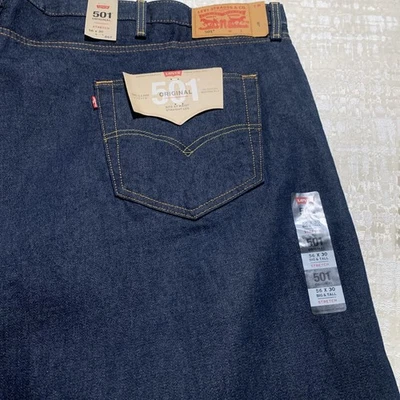 Levi’s 501 Original Men Jeans Big & Tall Size 56/30 Button Fly - Image 1 of 4