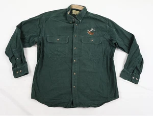 Cabela's Herren Large (L) Regular grün Chamois Button-Down Hemd Outdoor Jagd - Bild 1 von 10
