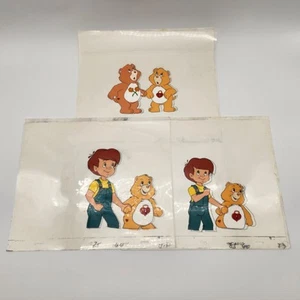 CARE BEARS Original Production Animation Cel & Artwork 1980’s Lot Of Three 3 - Picture 1 of 4