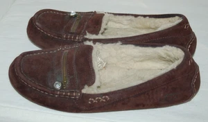 Damen-Slipper ANSLEY CHARM JAVA SHEARLING UGG 1003323 FLACHE MOKASSIN SLIPPER 10 - Bild 1 von 5