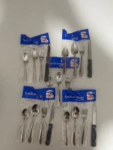 Set 4 Posate In Acciaio Inox Coltello Forchetta Cucchiaio Cucchiaino Cucina x5 - Foto 1 di 1