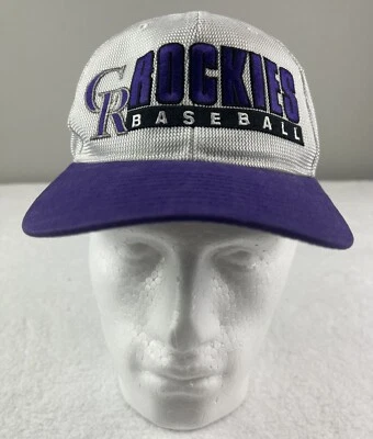 Gorra de colección Starter Colorado Rockies Snapback blanca púrpura negra MLB Cap Foto 1 de 4