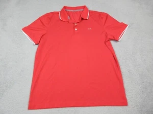 Calvin Klein Polo Shirt Mens Adult Medium Red Golf Rugby Casual Logo - Picture 1 of 10