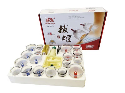 RUKAUF HQ Massage Schröpfen Set 18 Schröpfgläser Gelenkschröpfen Cellulite Cupping Pump