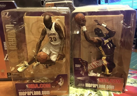 Lot of 2 - McFarlane NBA NIB: LA Los Angeles Lakers Karl Malone & Gary Payton Cover