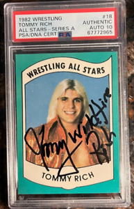 1982 Wrestling All-Stars #18 Tommy Rich Series A PSA/DNA AUTO 10 GEM MINT Card