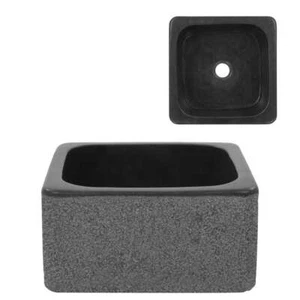 Sink 11.8"x11.8"x5.9" Riverstone Black vidaXL - Picture 1 of 9