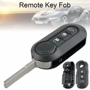 3 Buttons Car Key Remote Control Folding Housing Replacement Fit for Fiat 500 - Picture 1 of 10