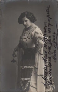MEDEA FIGNER - Russian Soprano - Original Vintage HANDSIGNED Postcard - 1890's - Picture 1 of 2