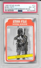 1980 Scanlens Empire Strikes Back Star Wars Boba Fett #11 PSA 6 RC POP 3 Highest