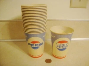 Papel Cera Publicitario Promocional De Colección 7oz DIETA PEPSI PEPSI Ambas Tazas LOGOTIPOS X20! - Imagen 1 de 4