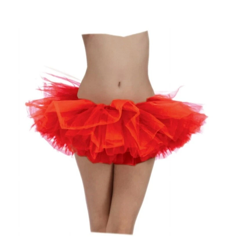 Tutú - Tul - Rojo - Enagua - Años 80 - Baile - Accesorio Disfraz Foto 1 de 1