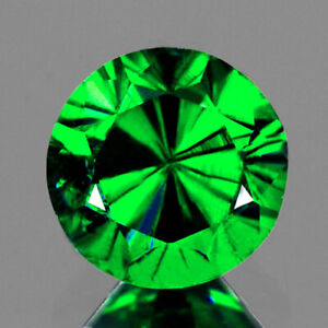 3.90 mm 1 pieces Round AAA Fire Natural Emerald Green Tsavorite Garnet {VVS-VS}
