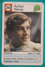 Ayrton Senna - Formula One - 1985 F.X.Schmid card - German edition - ultra rare