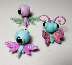 Littlest Pet Shop Lot Of 3 LPS Butterfly & Dragonflies Dragonfly - Picture 1 of 5