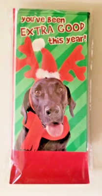 Dog Puppy Holiday Money Holder Greeting Cards + Envelopes 8 Count General  - Image 1 of 3