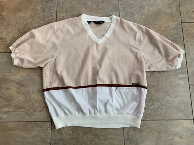 Tênis Vintage Pierre Cardin Masculino Extra Grande Decote V Pulôver Cintura Faixa Color Block - Imagem 1 de 4