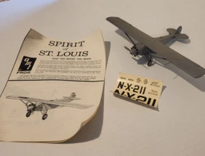 AMT Frog Spirit of St. Louis Model Expertly Built Full Decals Instructions - Picture 1 of 4