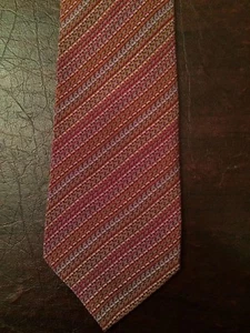 Corbata de colección Missoni para hombre 100 % seda para hombre colorida patrón de eslabón de cadena ajustada de 3" corta - Imagen 1 de 5