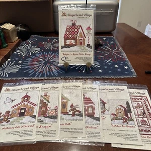 The Quilt Company Gingerbread Village Patterns Only New and Uncut Lot Of 7 - Picture 1 of 15
